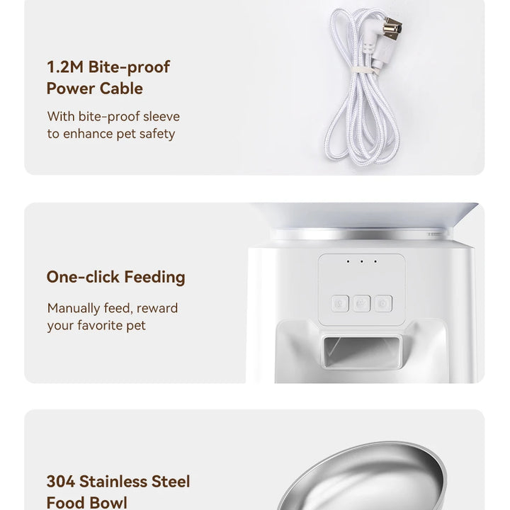 ROJECO Automatic Pet Feeder – Smart Food Dispenser for Cats & Dogs