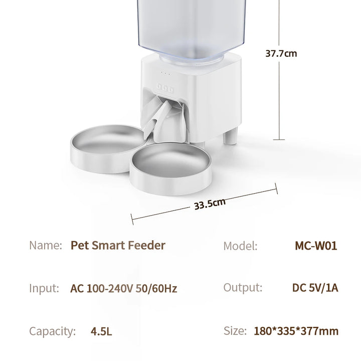ROJECO Automatic Pet Feeder – Smart Food Dispenser for Cats & Dogs