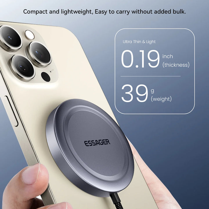 Qi2 Fast Wireless Charger – 3-in-1 Charging Station with Rotating Dock