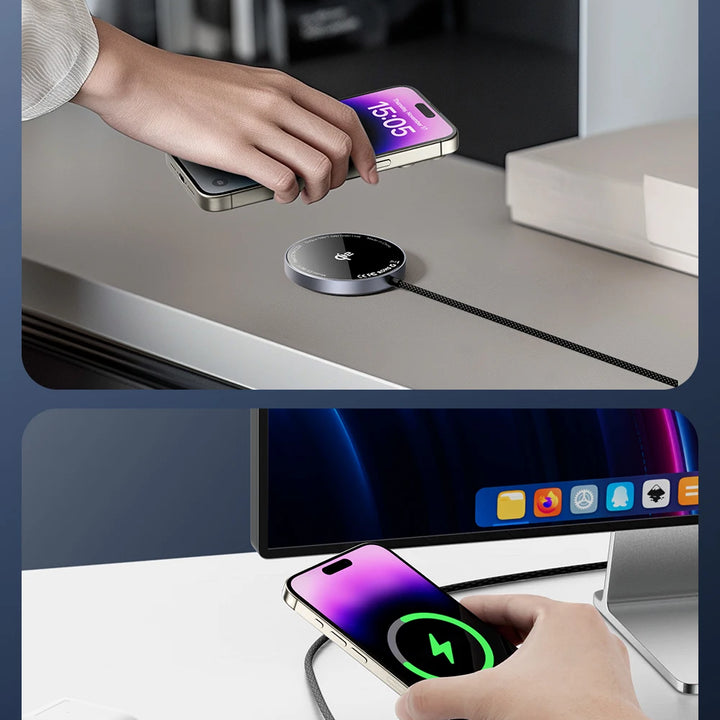 Qi2 Fast Wireless Charger – 3-in-1 Charging Station with Rotating Dock