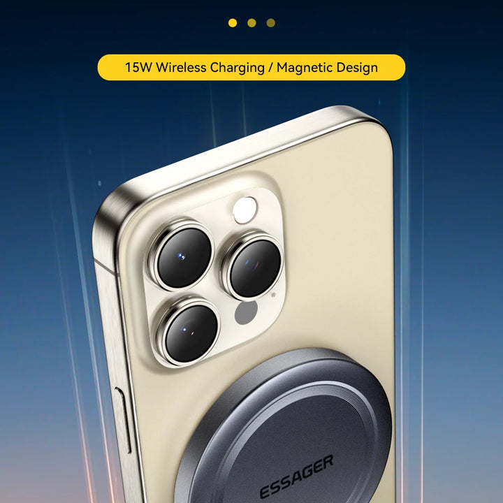 Qi2 Fast Wireless Charger – 3-in-1 Charging Station with Rotating Dock