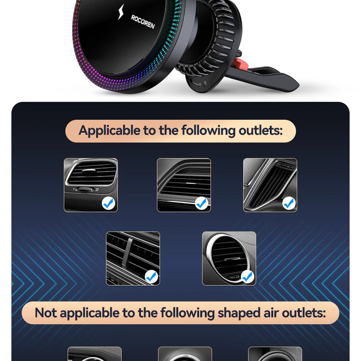 Wireless Charging Stand with RGB Light, Built-in Alarm & Speaker