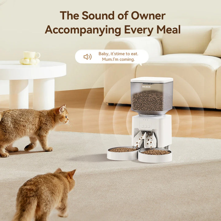 ROJECO Automatic Pet Feeder – Smart Food Dispenser for Cats & Dogs