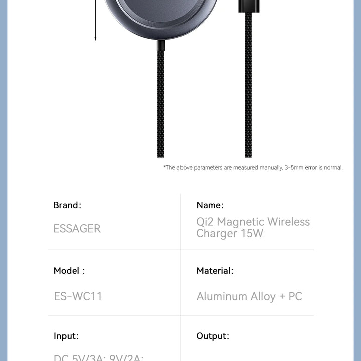 Qi2 Fast Wireless Charger – 3-in-1 Charging Station with Rotating Dock