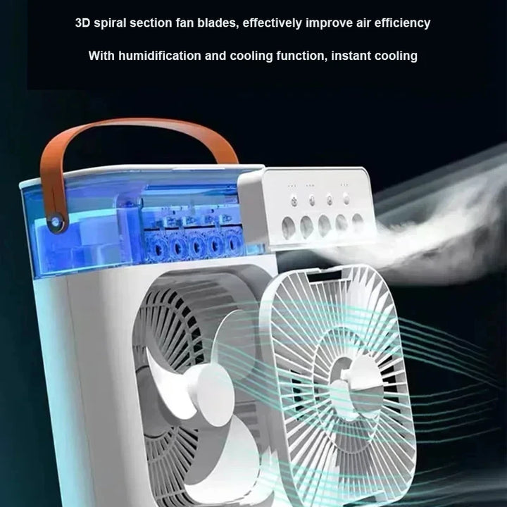 Compact Air Cooler – 3-in-1 Cooling, Humidifying & Night Light