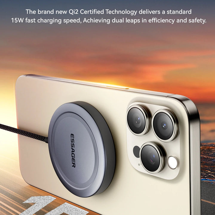 Qi2 Fast Wireless Charger – 3-in-1 Charging Station with Rotating Dock