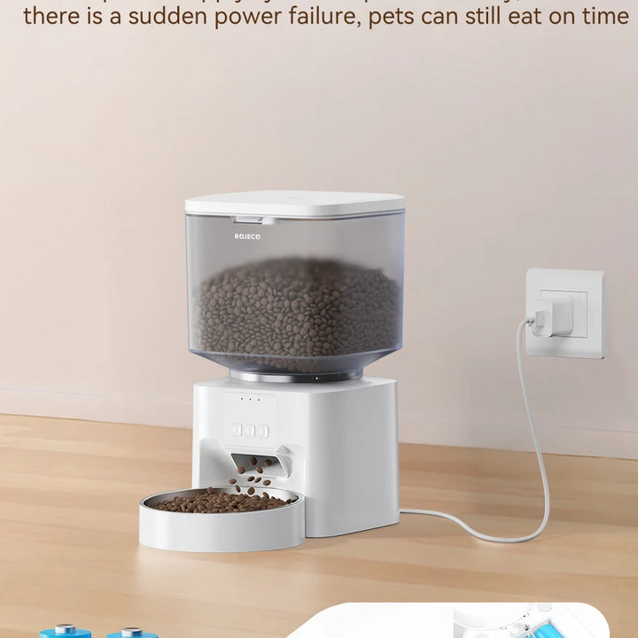 ROJECO Automatic Pet Feeder – Smart Food Dispenser for Cats & Dogs