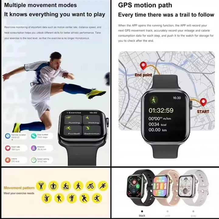 Outdoor Smartwatch 2024 – Fitness Tracking & Hands-Free Bluetooth Calling