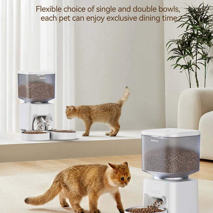 ROJECO Automatic Pet Feeder – Smart Food Dispenser for Cats & Dogs